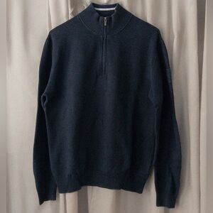 Zegna Sport • Men's Navy Half-Zip Sweater